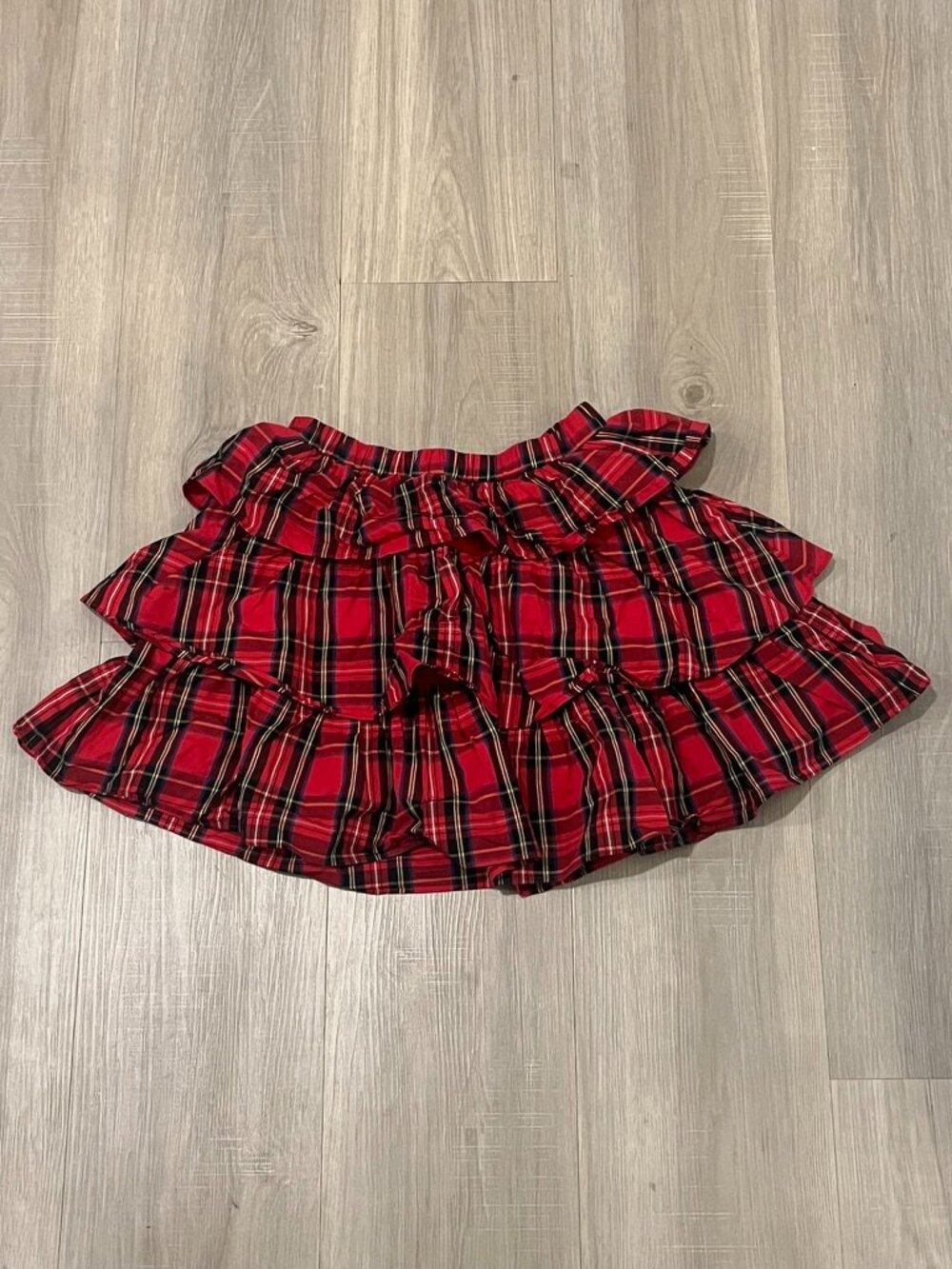 J. Crew Crewcuts plaid holiday tiered skirt size girls 10 youth